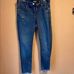 Express Dark Blue Ankle Jeans